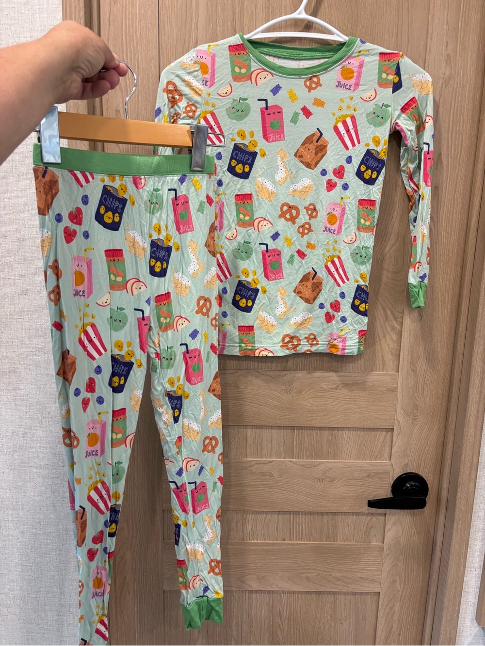 Little Sleepies Bamboo PJs Size 7/8 Snacks Pyjama Set